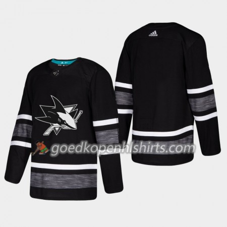 San Jose Sharks Blank 2019 All-Star Adidas Zwart Authentic Shirt - Mannen
